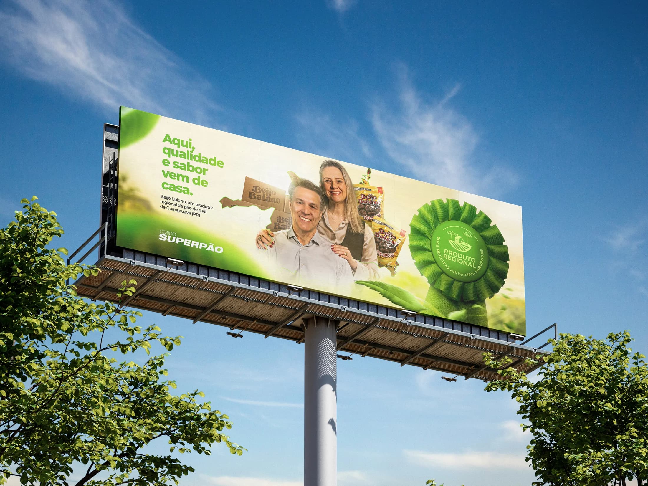 Outdoor da campanha Produtores Regionais